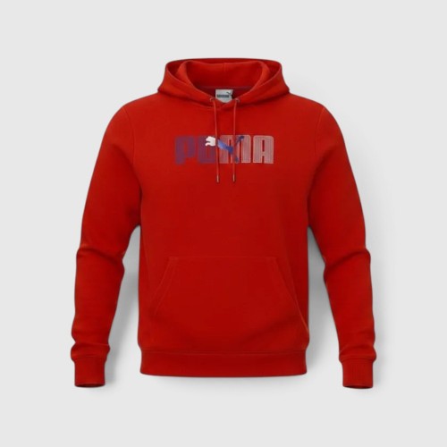 Puma Graphic Logo Hoodie Κόκκινο / Pre-Owned