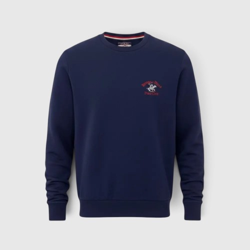 Beverly Hills Polo Club Ανδρικό Φούτερ Crewneck Μπλε / Pre-Owned