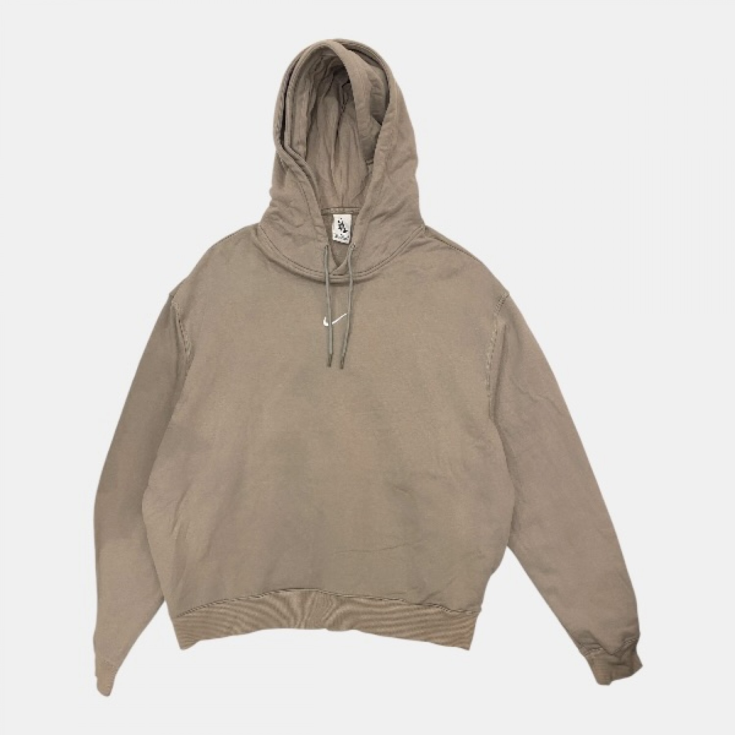 Nike Mini Swoosh Μπεζ Hoodie / Pre Owned