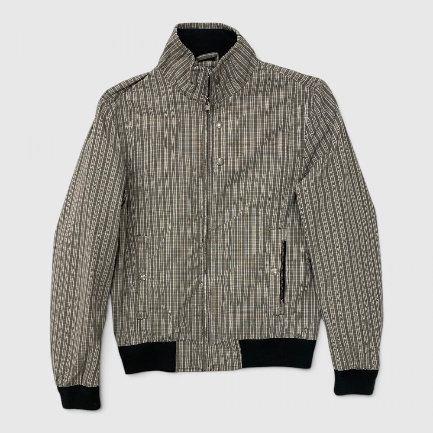 Woolrich Ανδρικό Καρό Bomber Jacket Γκρι / Pre-Owned