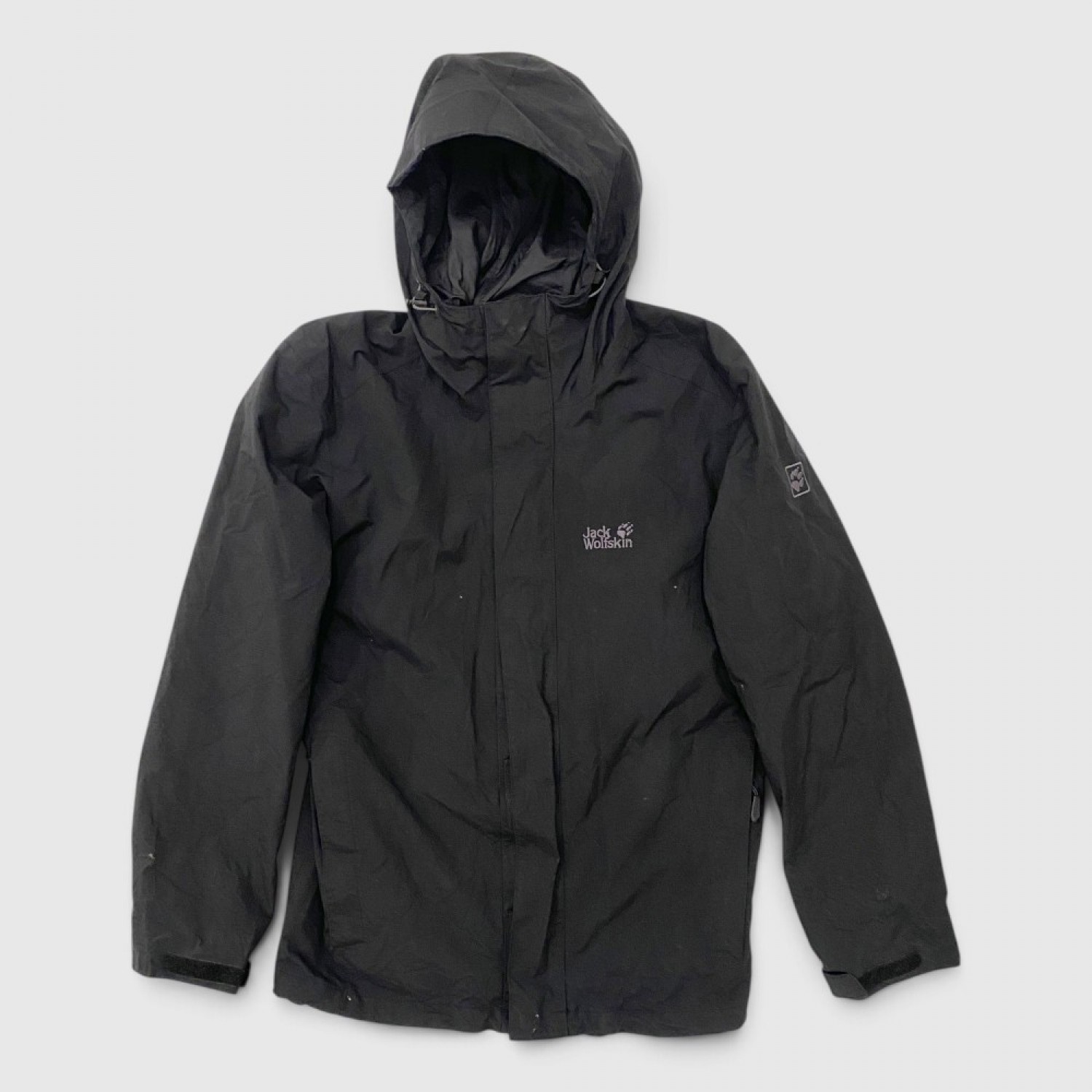 Jack Wolfskin Ανδρικό Μαύρο Outdoor Jacket με Κουκούλα / Pre-Owned