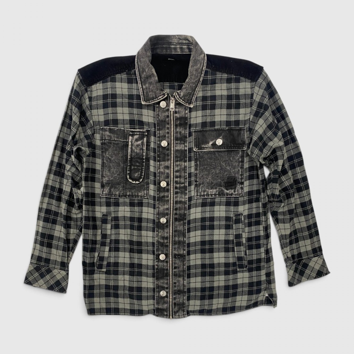 Ανδρικό Καρό Overshirt Jacket Μαύρο / Γκρι / Pre-Owned