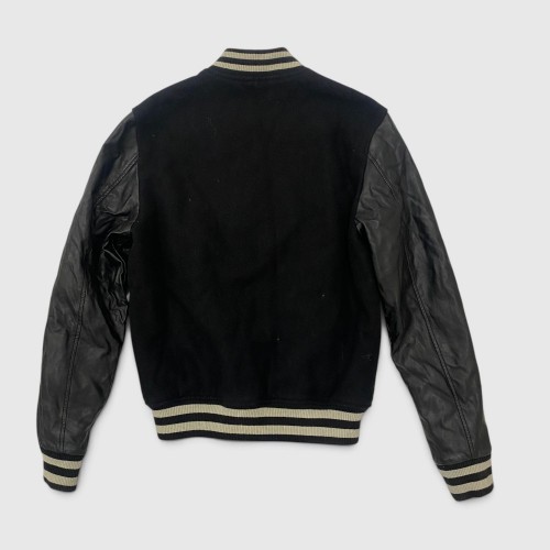 Camp David Ανδρικό Varsity Jacket Μαύρο με Δερμάτινα Μανίκια / Pre-Owned
