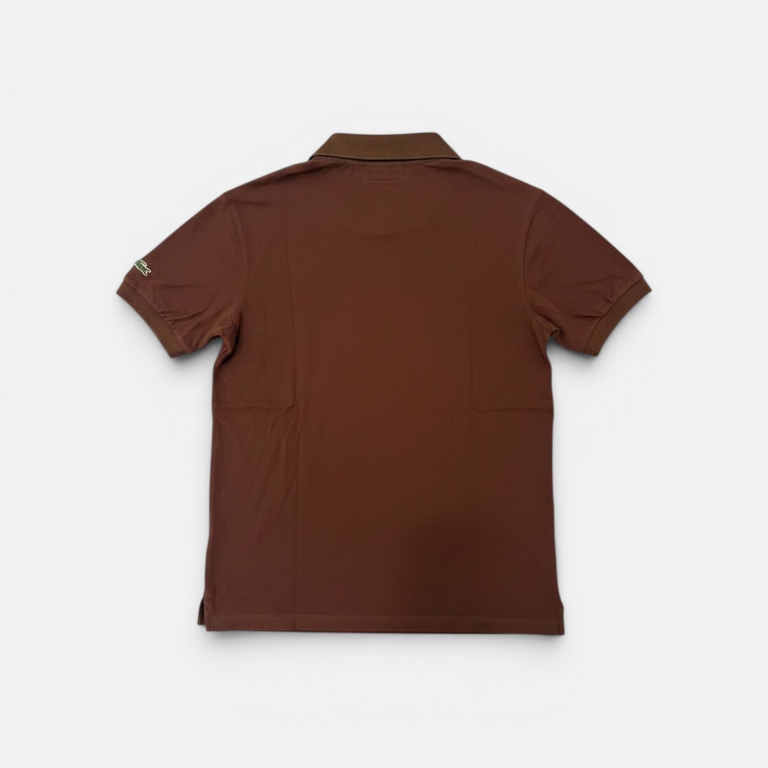 Lacoste Καφέ Ανδρική Μπλούζα Polo με Κεντημένο Κροκόδειλο