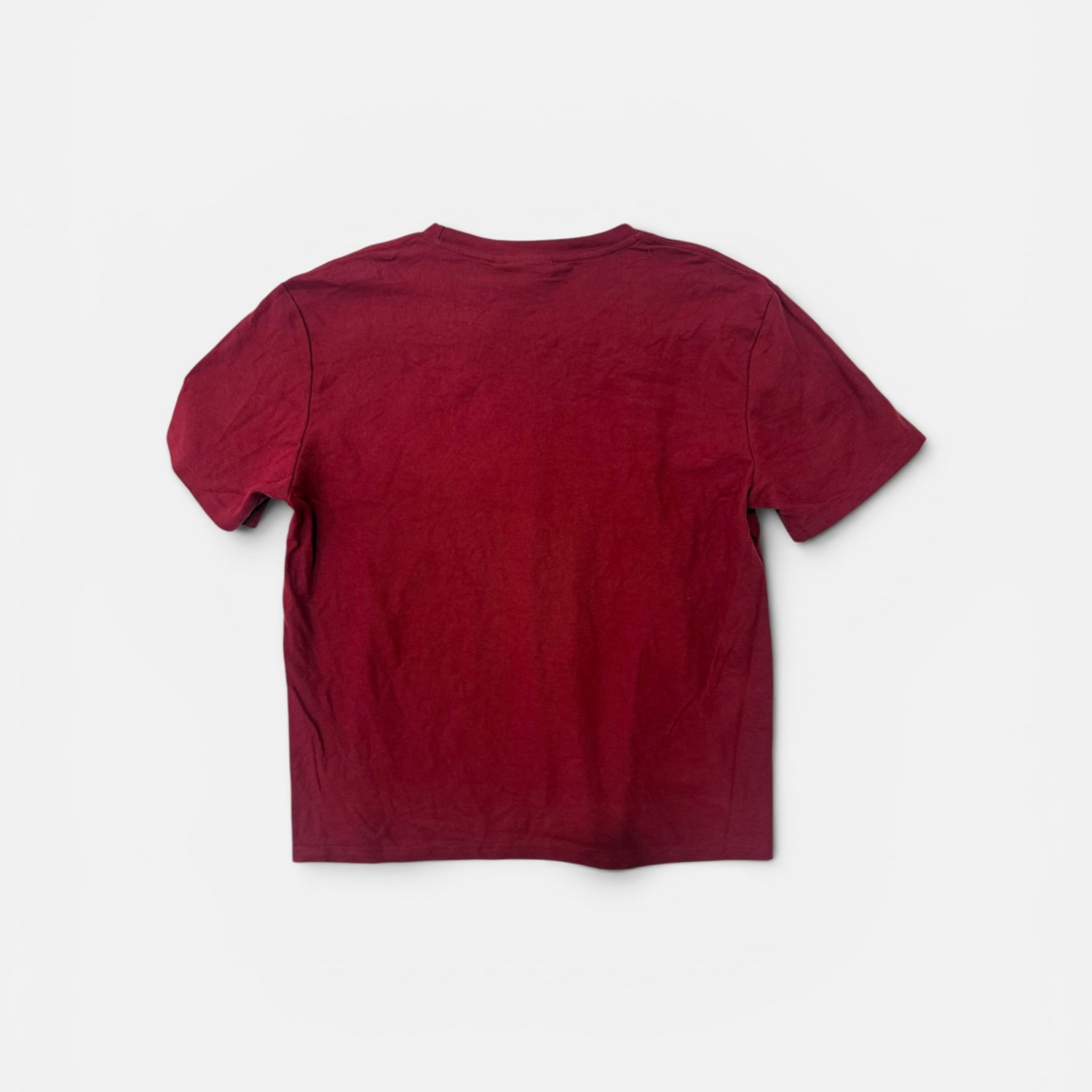 Lacoste Μπορντό Ανδρικό T-Shirt με Κεντημένο Κροκόδειλο