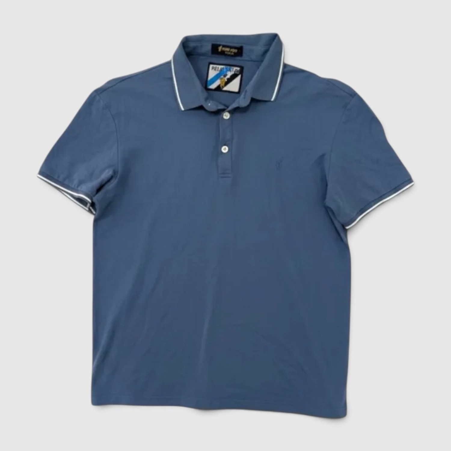 Μπλε Ανδρική Μπλούζα Polo με Λευκό Ρέλι / Pre-Owned
