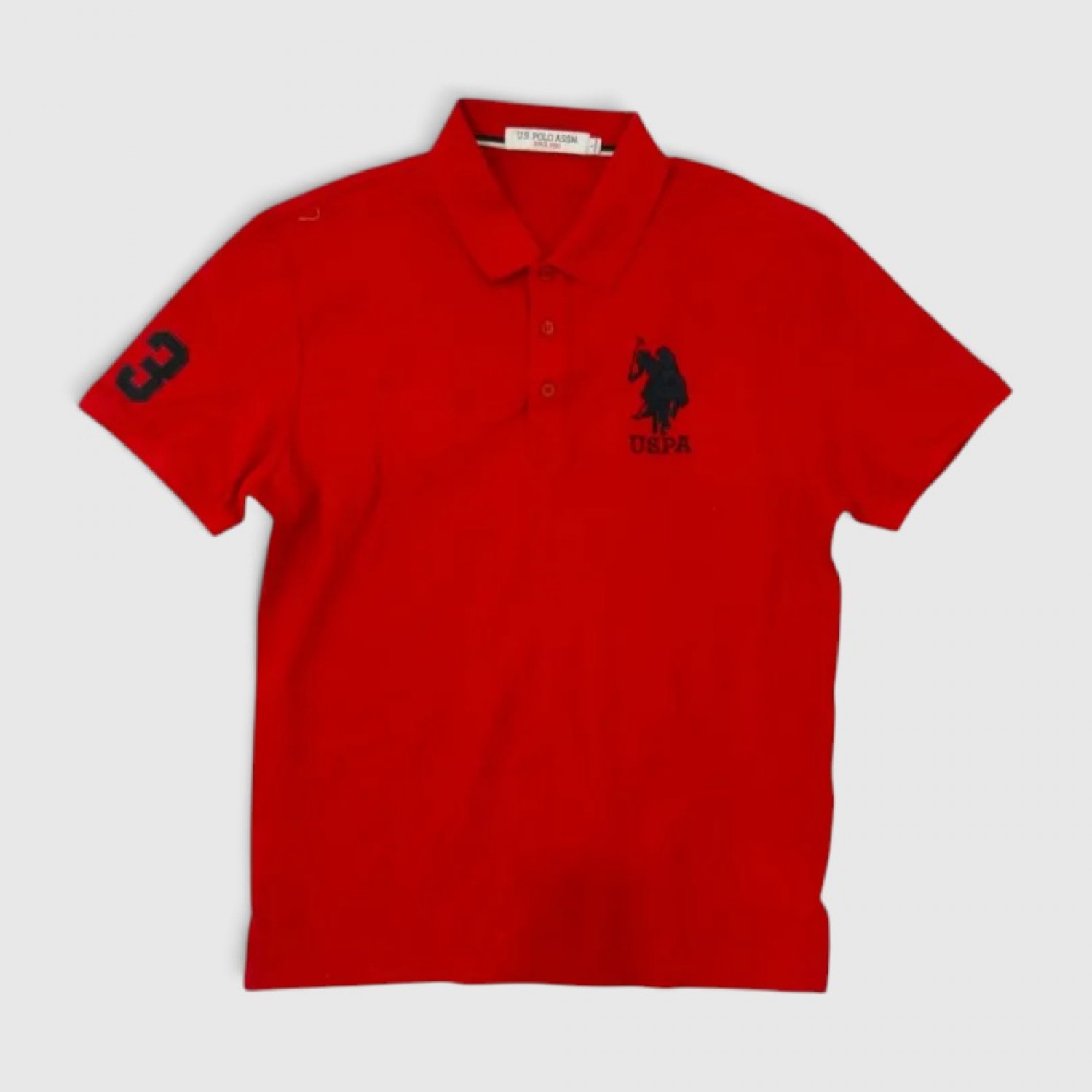 U.S. Polo Assn. Κόκκινη Ανδρική Μπλούζα Polo με Μεγάλο Κεντημένο Logo / Pre-Owned