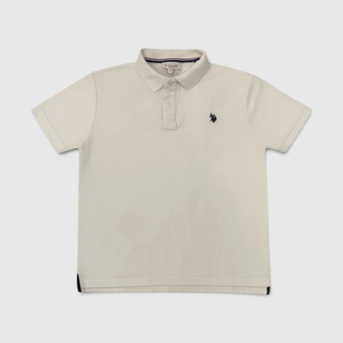 U.S. Polo Assn. Ανδρικό Polo Μπλουζάκι Εκρού / Pre-Owned