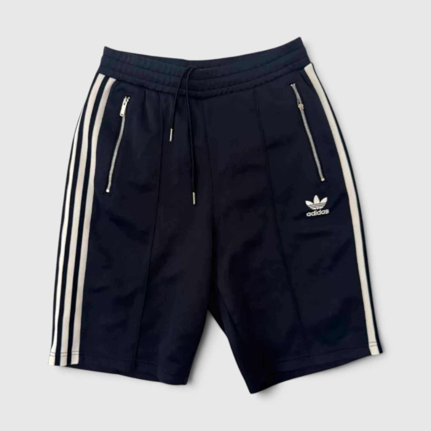 Adidas Originals Μπλε Βερμούδα με 3 Stripes και Τσέπες Φερμουάρ / Pre-Owned