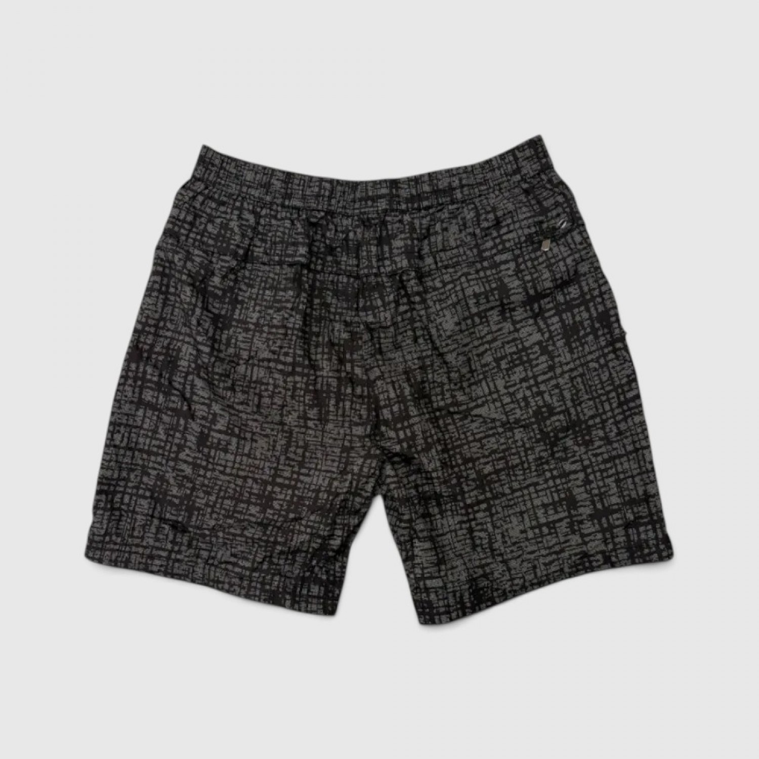 Μαύρη–Γκρι Αθλητική Βερμούδα με Geometric All-Over Print / Pre-Owned