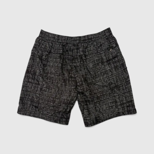 Μαύρη–Γκρι Αθλητική Βερμούδα με Geometric All-Over Print / Pre-Owned