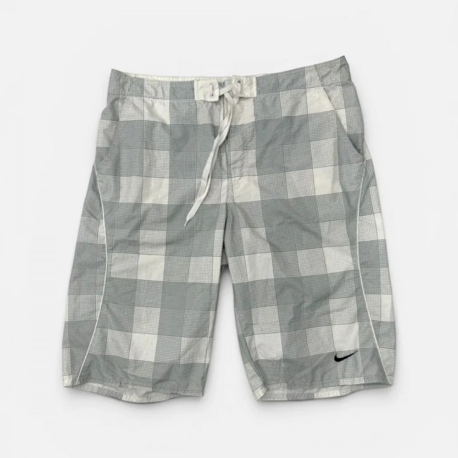 Nike Γκρι Καρό Ανδρική Βερμούδα Μαγιό M / Pre-Owned