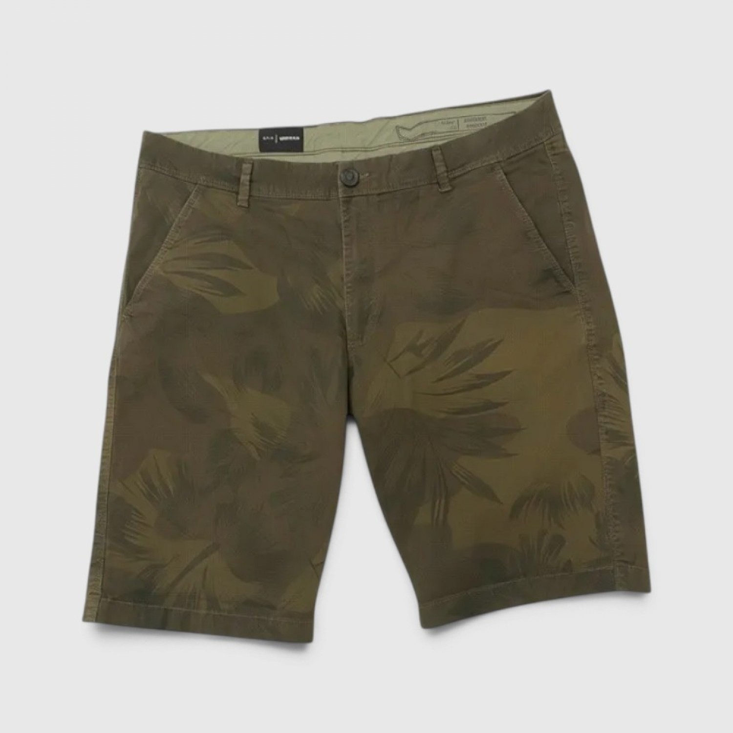 Ανδρική GAS Chino Βερμούδα με Tropical Print – Χακί / Pre-Owned