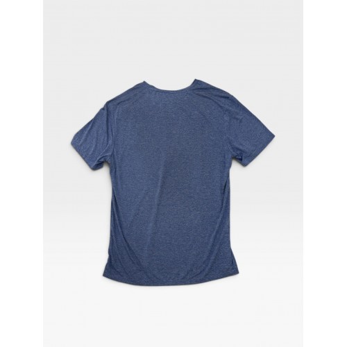 Nike Dri-FIT Running T-Shirt Blue Heather with Gold Swoosh