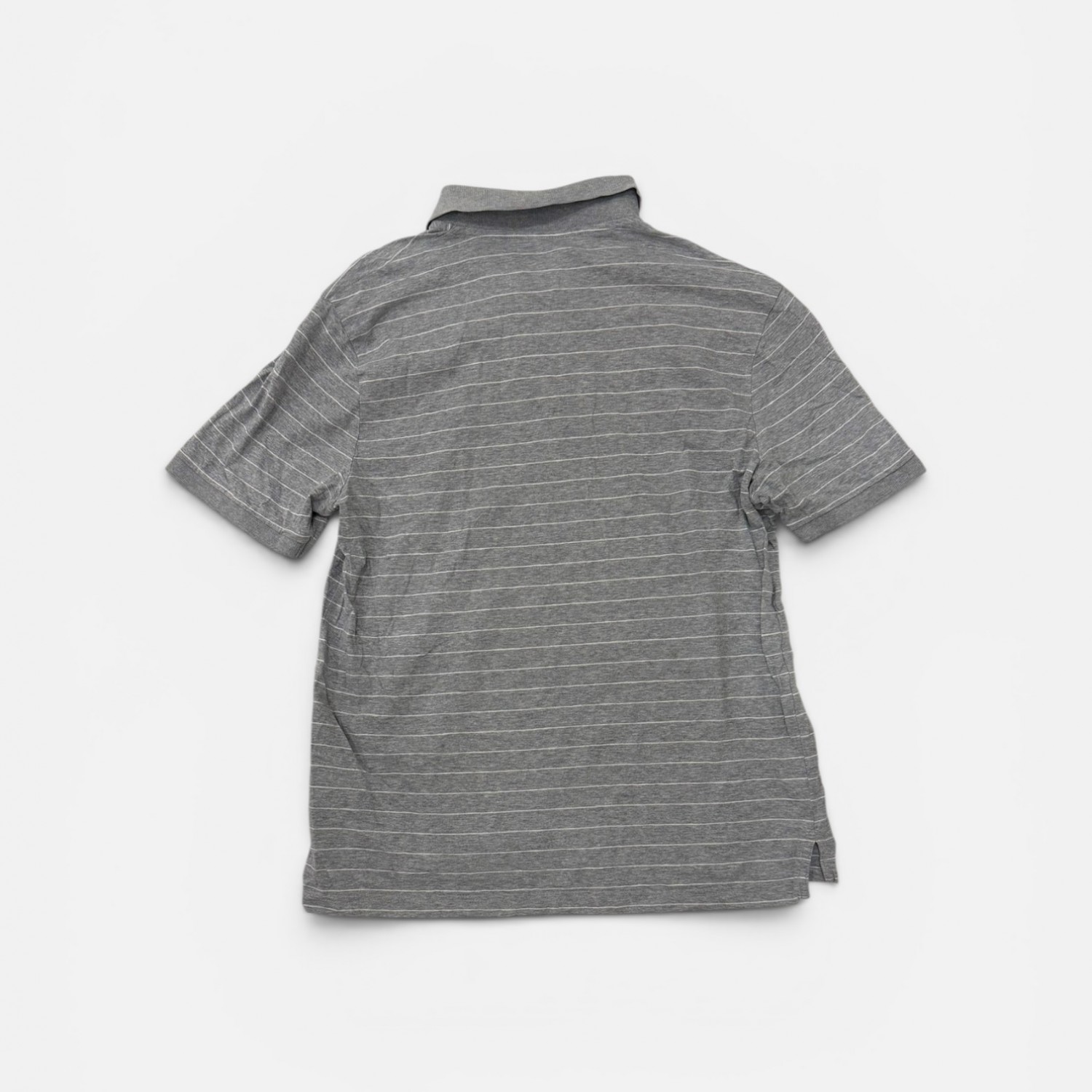 Nike Γκρι Ριγέ Polo Μπλούζα – Ανδρική XXL