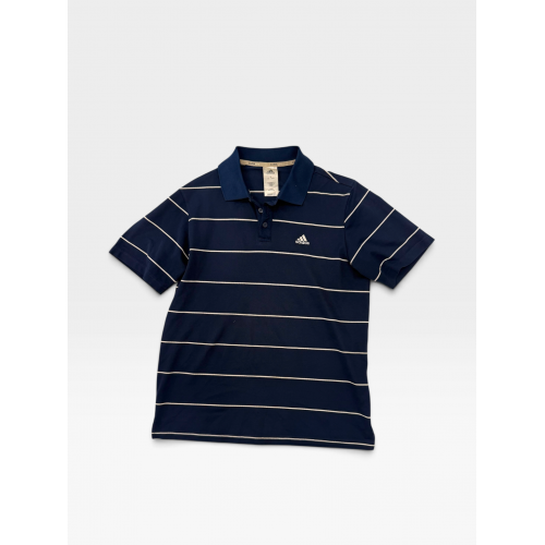 Adidas Ανδρικό Polo Μπλε Ριγέ ClimaLite