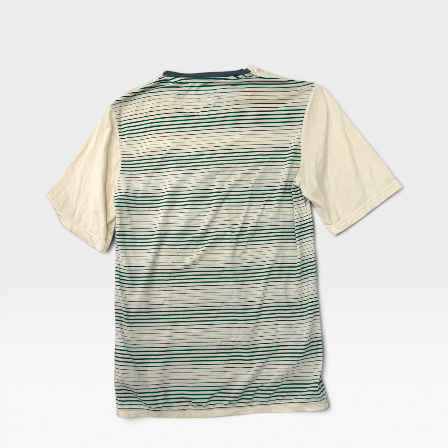 Nike Ανδρικό T-Shirt Λευκό Ριγέ με Logo