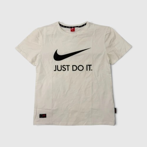 Nike Sportswear Just Do It. T-Shirt White with Black Swoosh / Pre-Owned