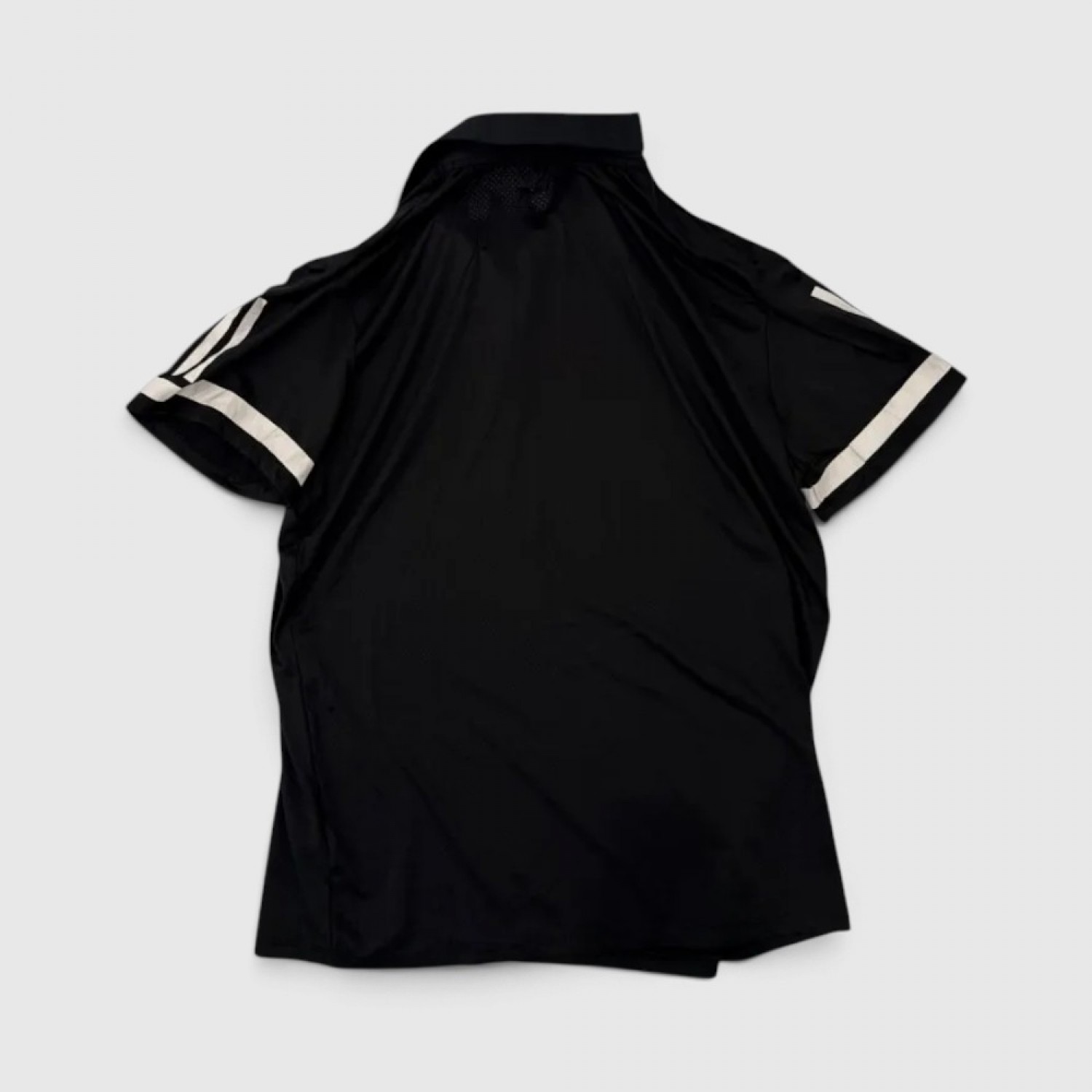 Adidas Black 3-Stripes Performance Polo Shirt / Pre-Owned