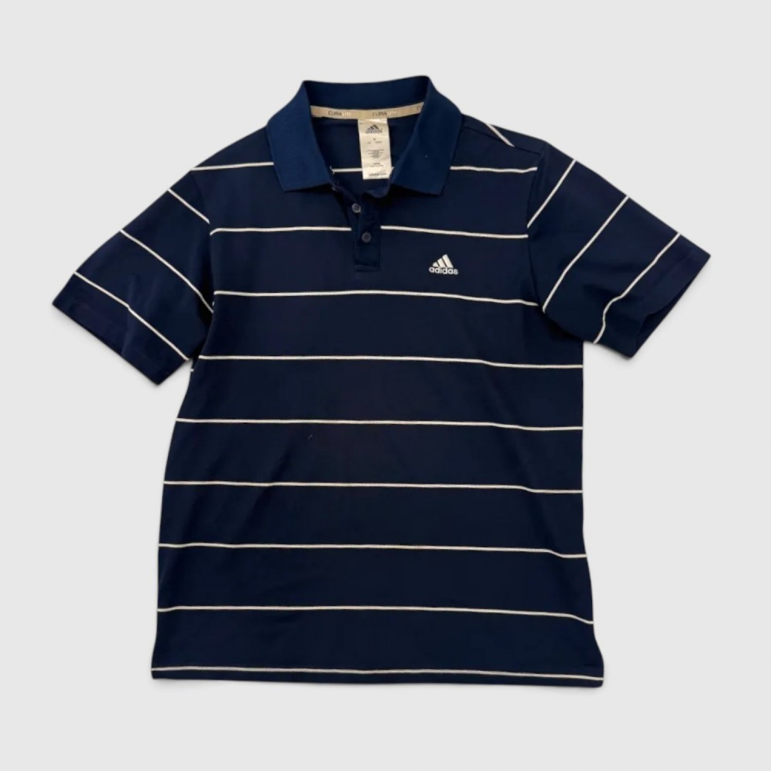 Adidas Ανδρικό Polo Μπλε Ριγέ ClimaLite / Pre-Owned