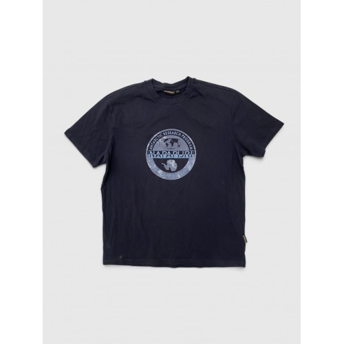 Ανδρικό Napapijri Antarctic Research T-Shirt – Navy / Pre-Owned