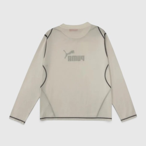 Puma Ανδρική Μακρυμάνικη Μπλούζα Εκρού / Pre-Owned