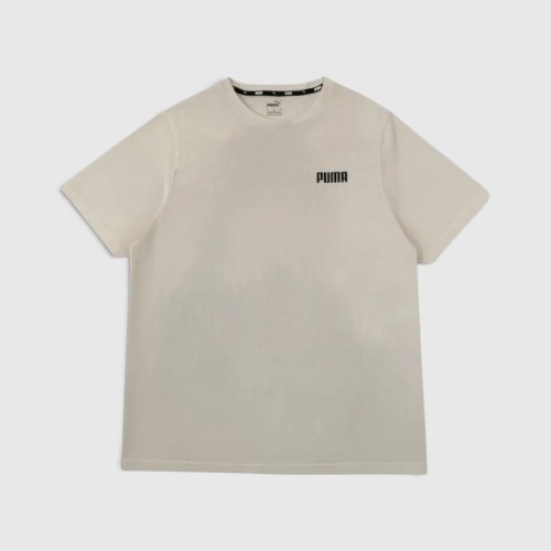 Puma Ανδρικό Essential Logo T-Shirt Εκρού / Pre-Owned