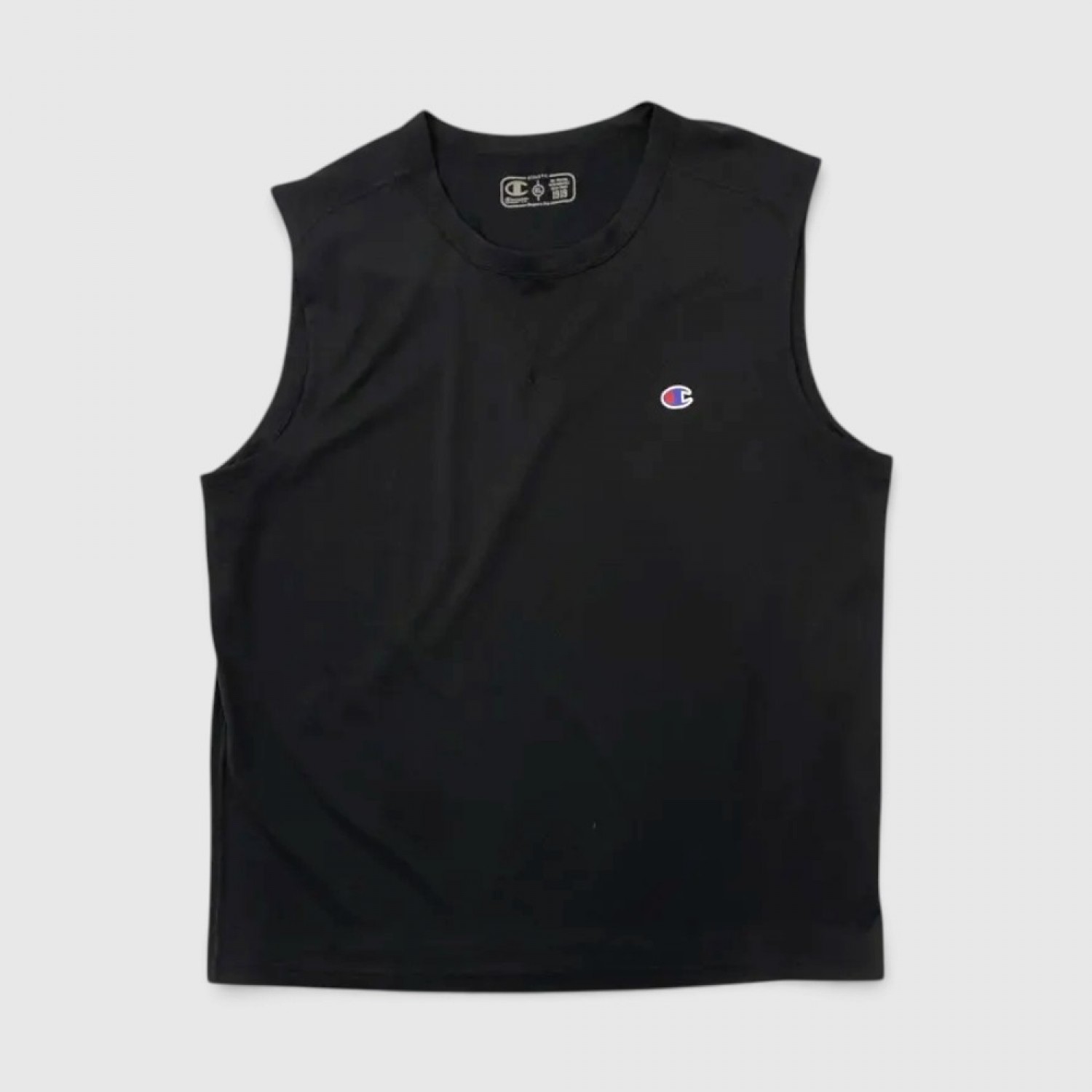 Champion Ανδρική Αμάνικη Μπλούζα Logo Μαύρη / Pre-Owned