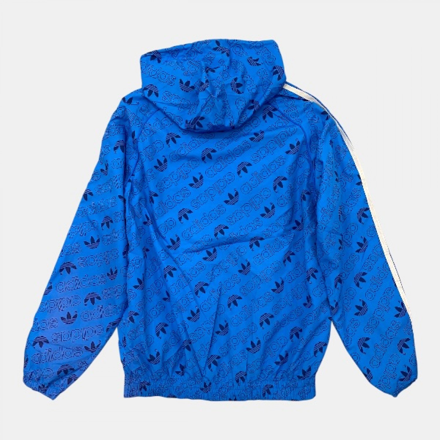 Adidas Originals Monogram Trefoil Hooded Jacket Μπλε /pre owned
