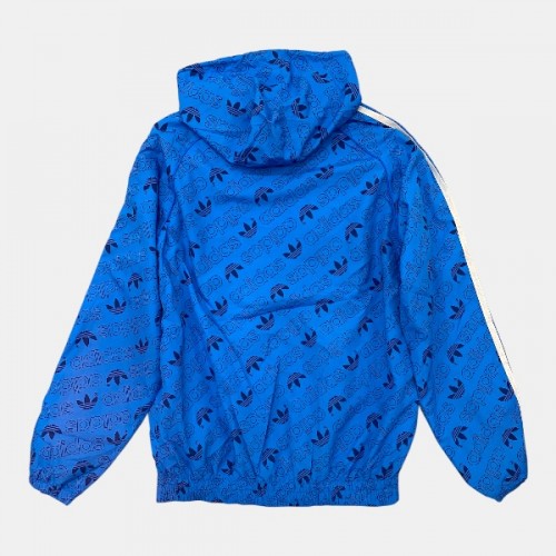 Adidas Originals Monogram Trefoil Hooded Jacket Μπλε /pre owned