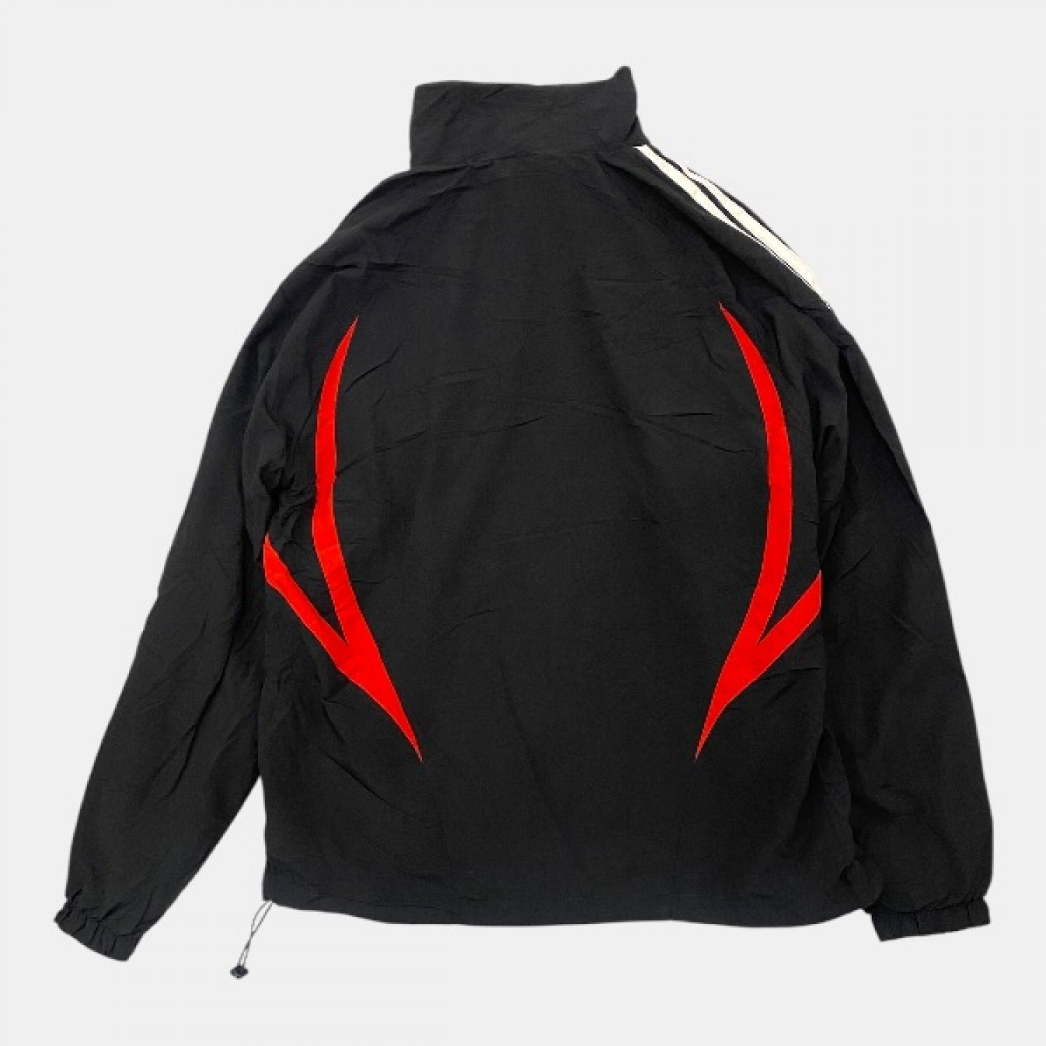 Adidas Originals Tribal Flame Track Jacket Μαύρο Κόκκινο /pre owned
