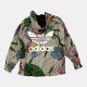 Adidas Originals Floral Print Half Zip Hoodie Jacket Pre Owned