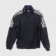 Adidas Originals Αντιανεμικό Τζάκετ Μαύρο με Λευκές Ρίγες /pre owned