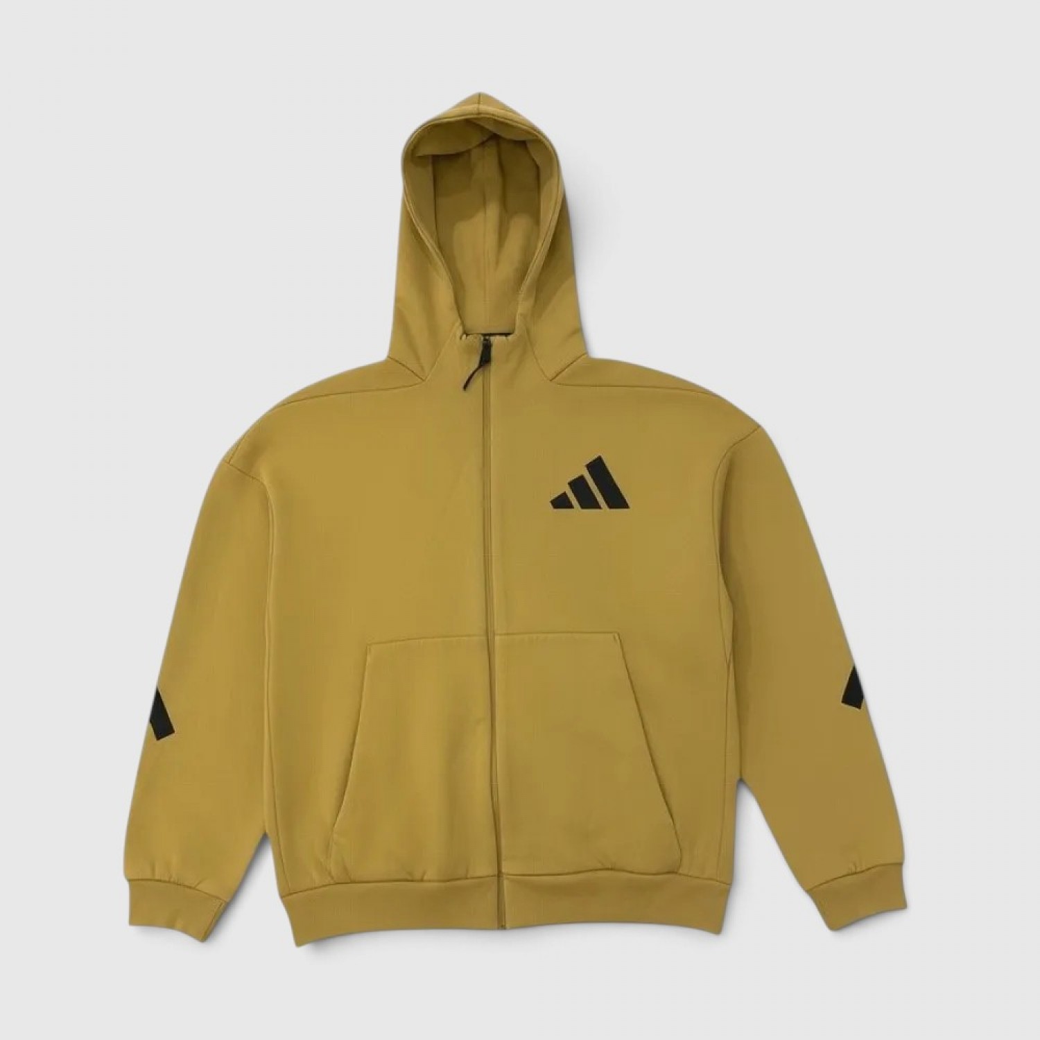 Ανδρική Adidas Full-Zip Hoodie – Μουσταρδί / Pre-Owned