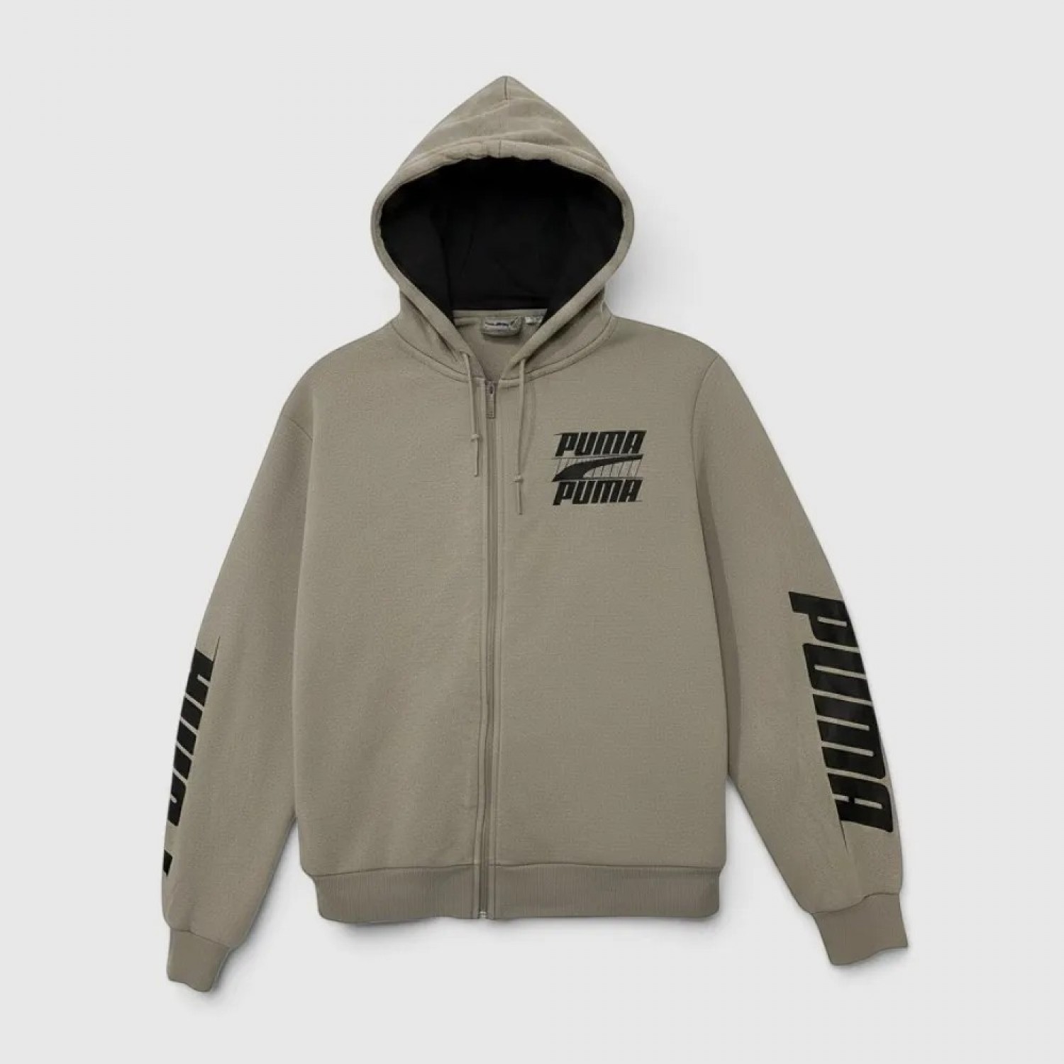 Ανδρική Puma Full-Zip Ζακέτα με Κουκούλα – Μπεζ / Pre-Owned