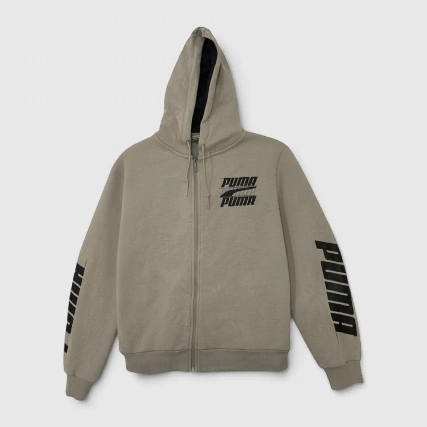 Ανδρική Puma Full-Zip Ζακέτα με Κουκούλα – Μπεζ / Pre-Owned