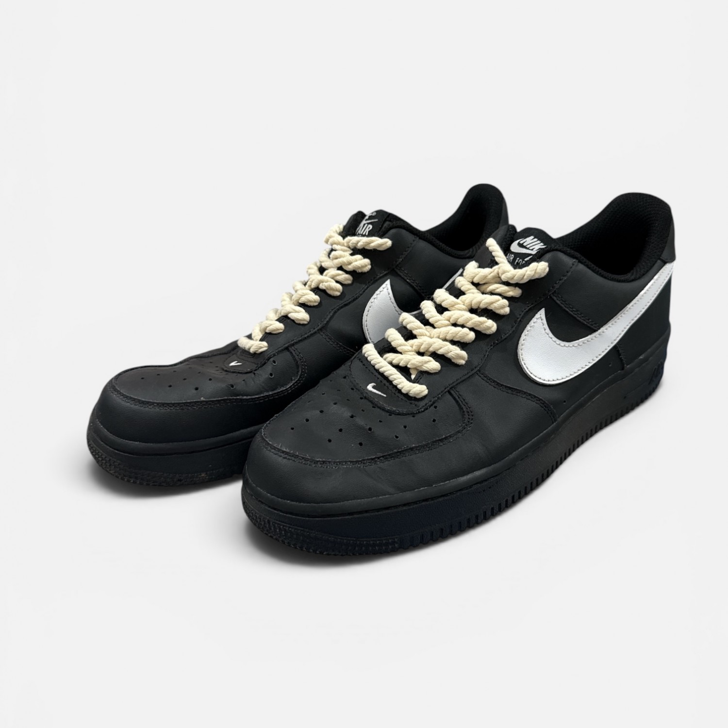 Nike Air Force 1 Low Black/White Rope Laces
