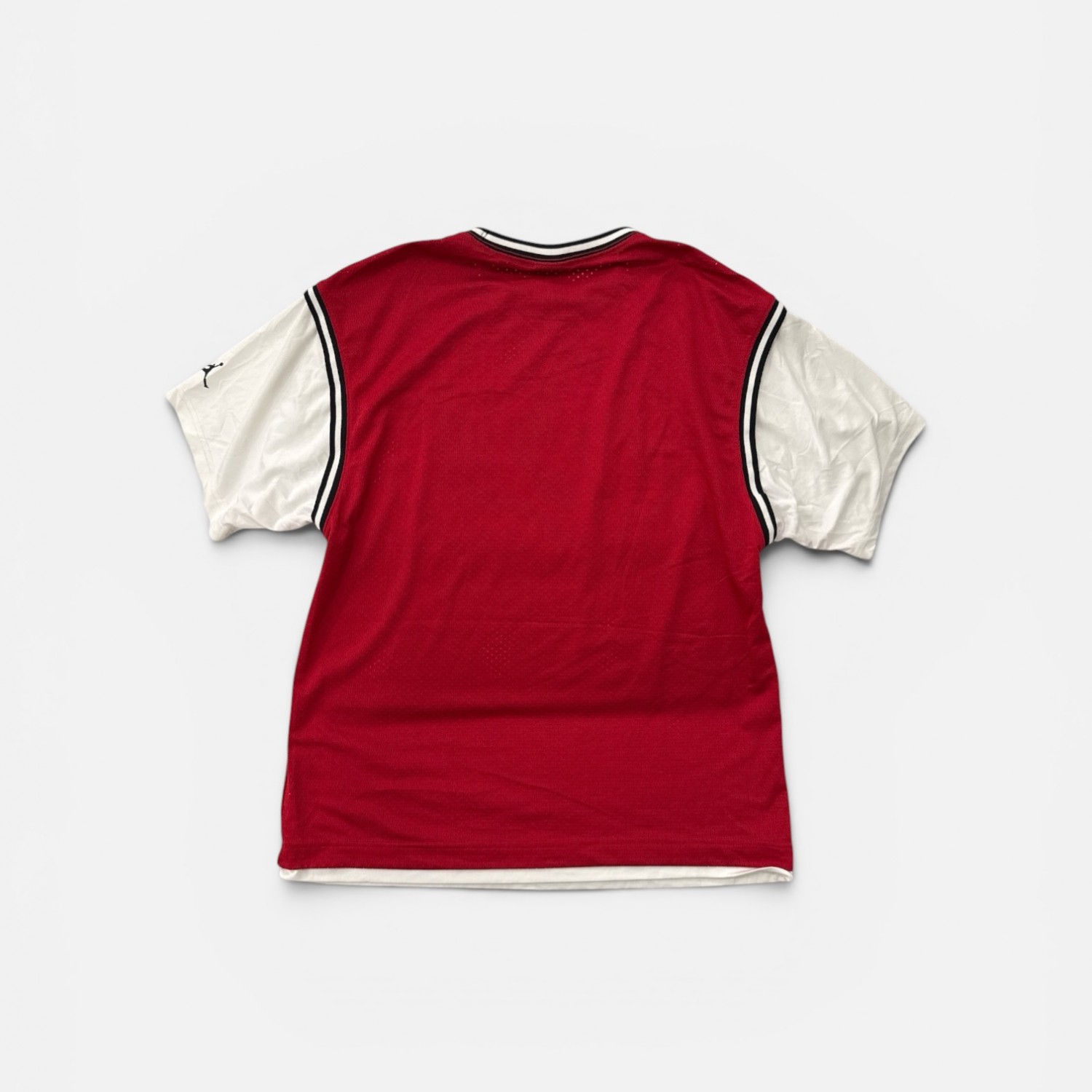 Jordan Basketball Mesh T-Shirt Red White Jumpman