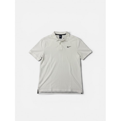 Nike White Polo Shirt Dri-FIT Golf Casual Minimal