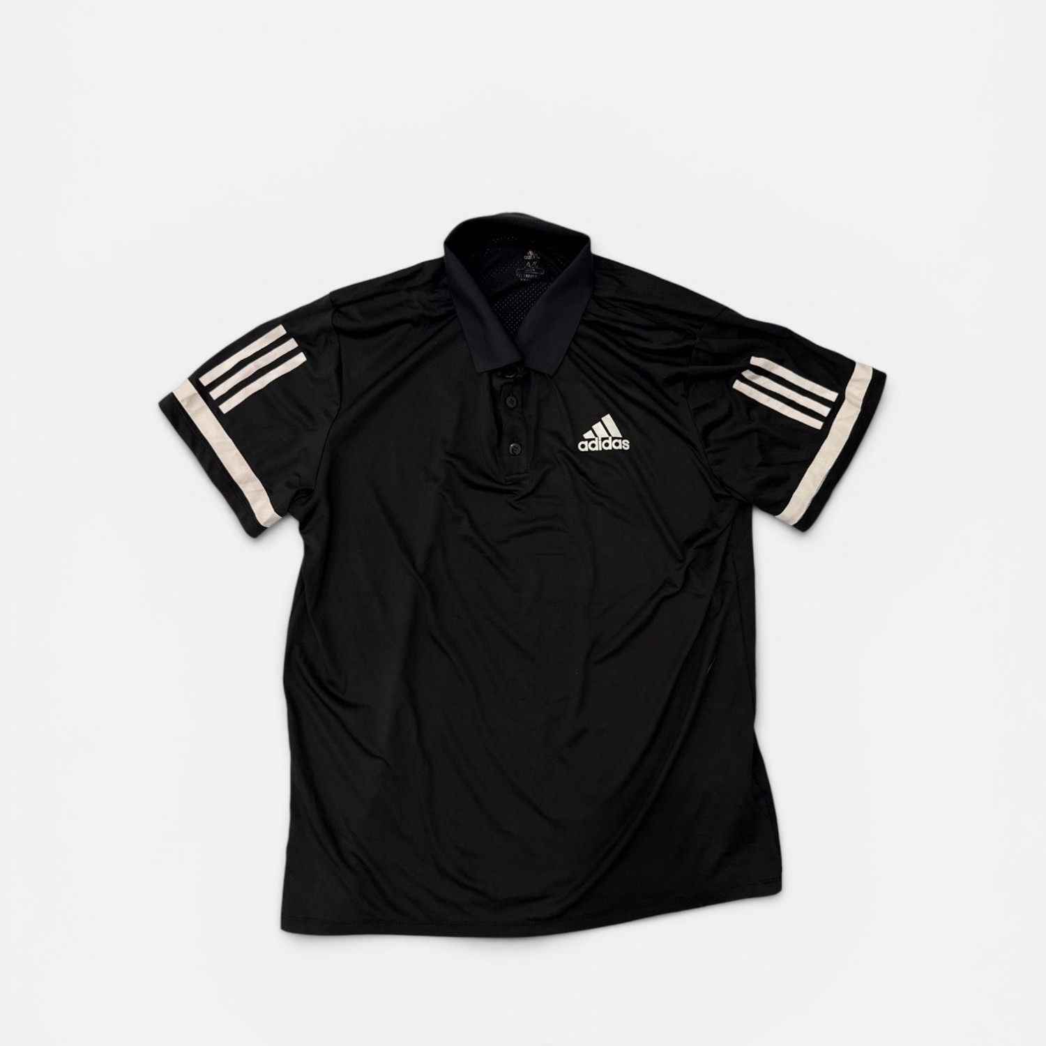 Adidas Black 3-Stripes Performance Polo Shirt