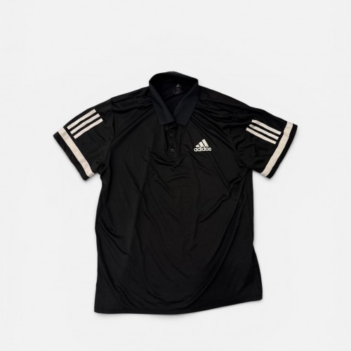 Adidas Black 3-Stripes Performance Polo Shirt