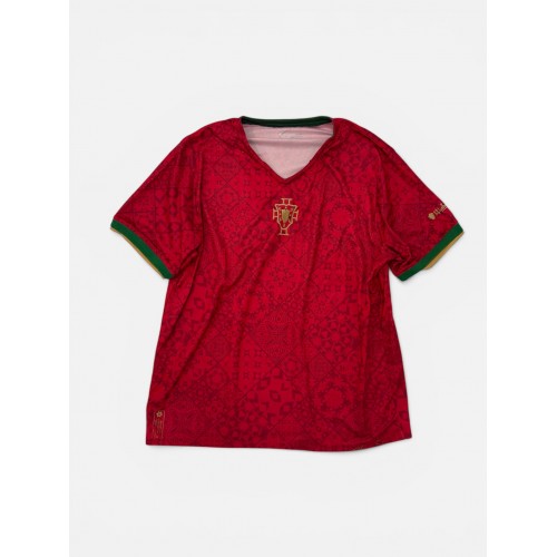 Portugal Football Jersey Red Gold Green Fan Shirt