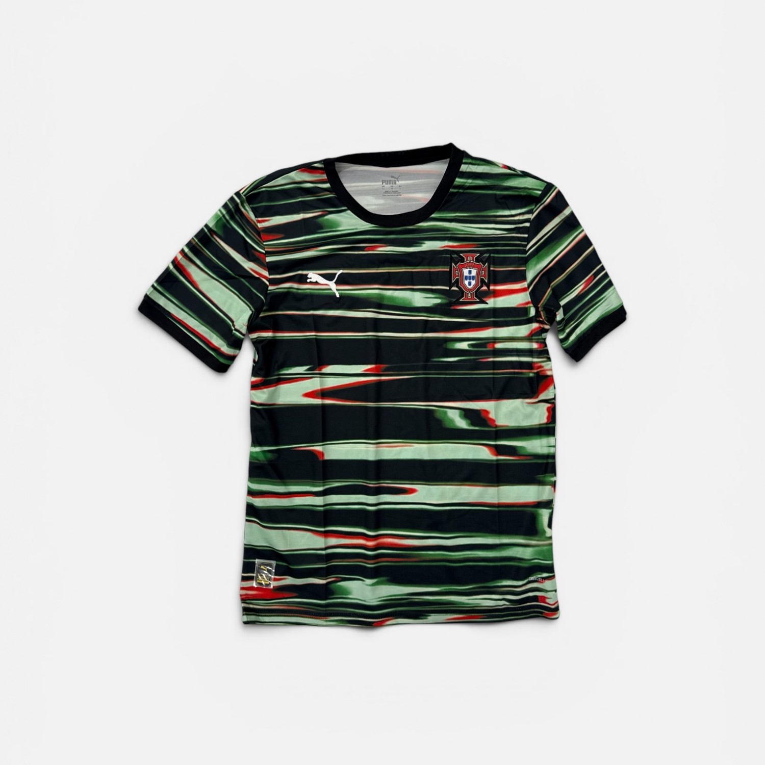Puma Portugal 2024 Pre Match Jersey Warm Up Shirt Black Green