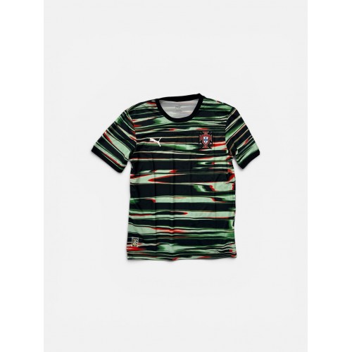 Puma Portugal 2024 Pre Match Jersey Warm Up Shirt Black Green