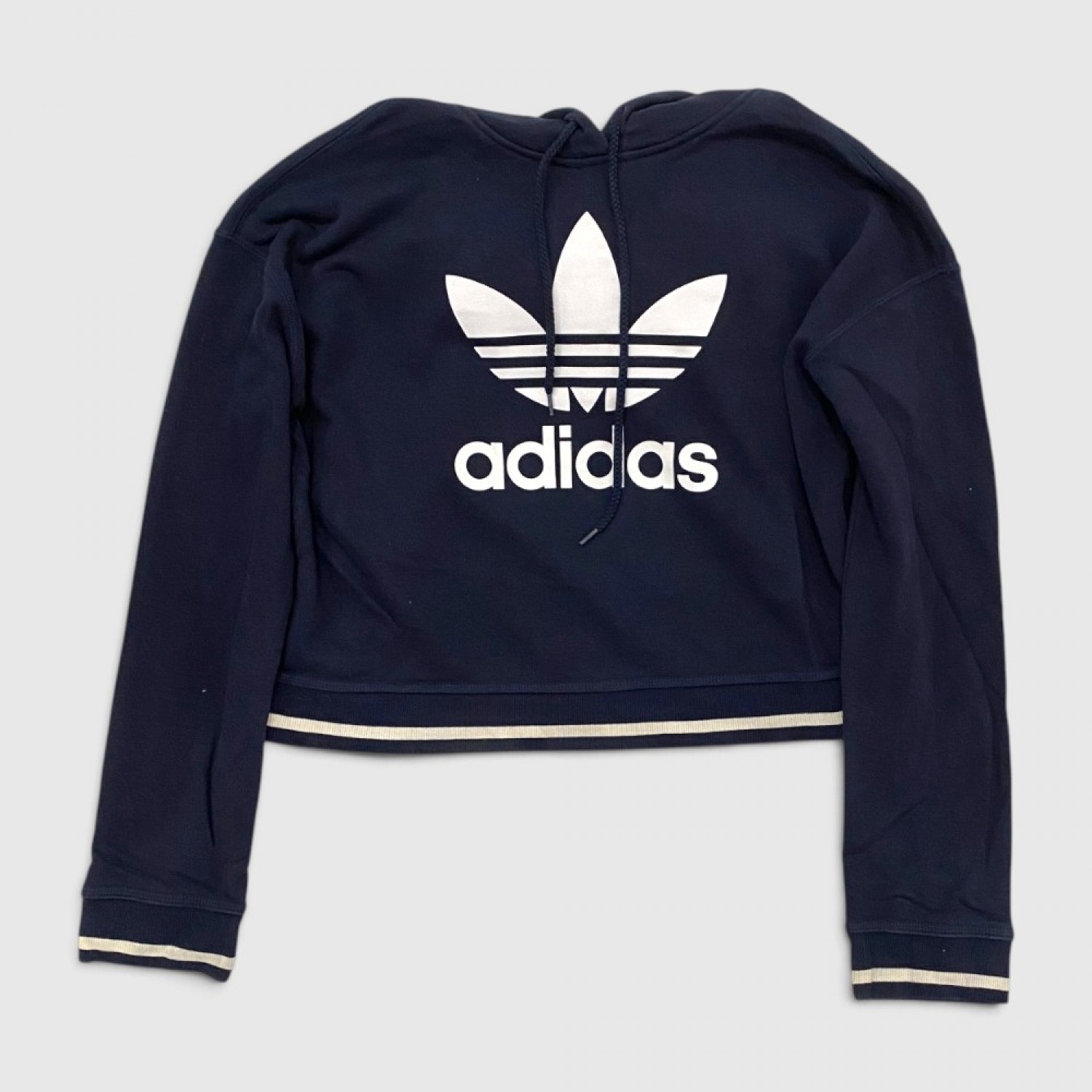 Adidas Originals Trefoil Γυναικείο Cropped Hoodie Μπλε / Pre Owned