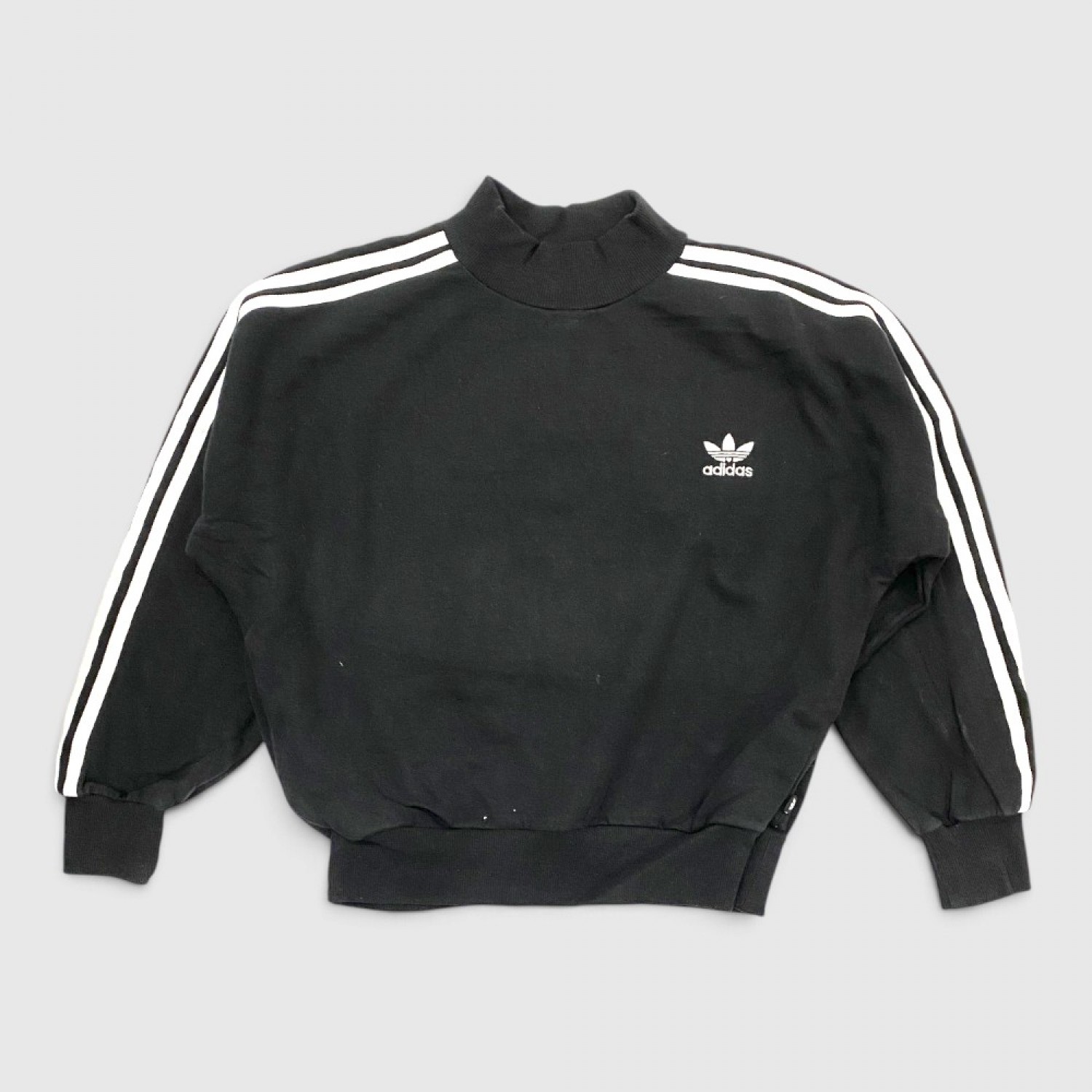 Adidas Originals 3-Stripes Γυναικείο Φούτερ Μαύρο / Pre Owned