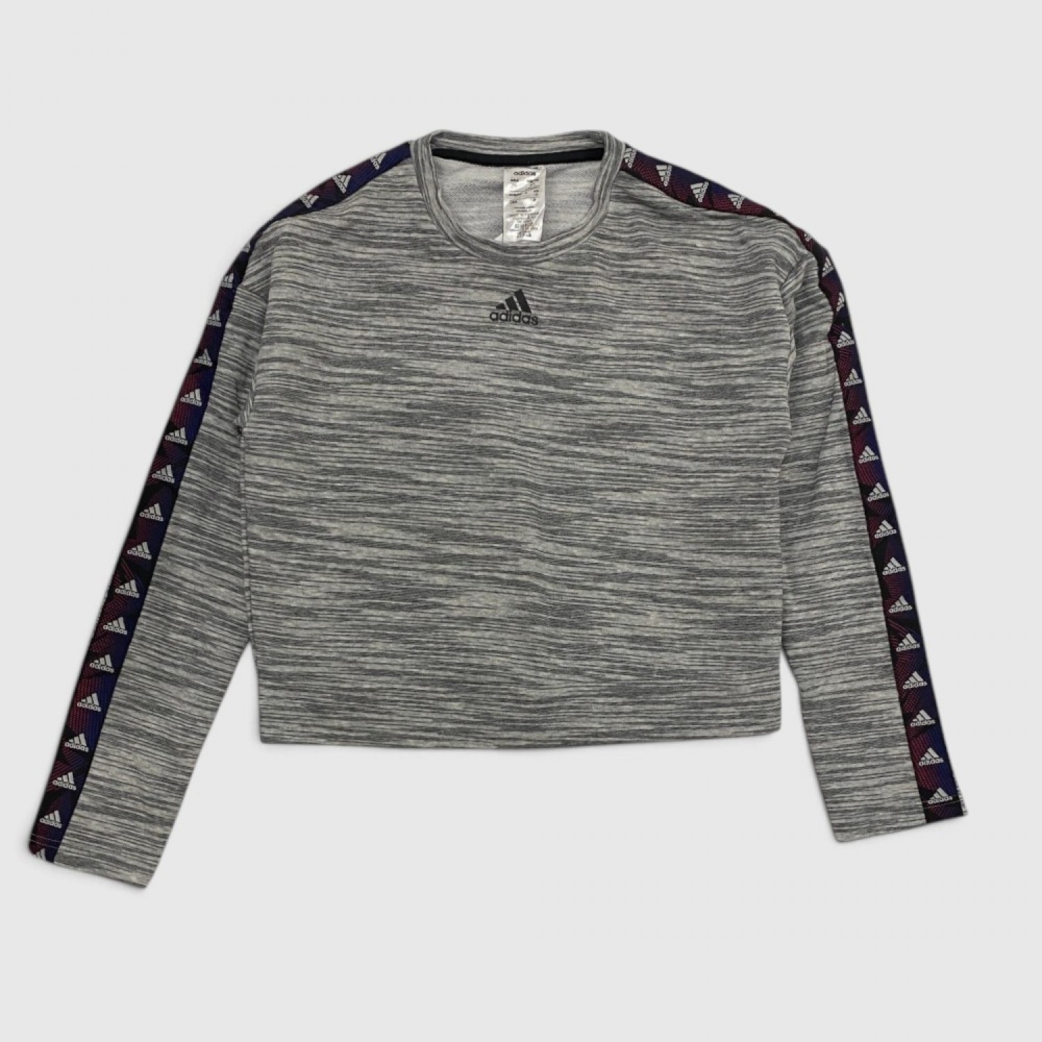 Adidas Γυναικεία Cropped Μπλούζα Γκρι / Pre Owned