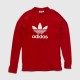 Adidas Originals Γυναικείο Φούτερ Trefoil Κόκκινο / Pre Owned