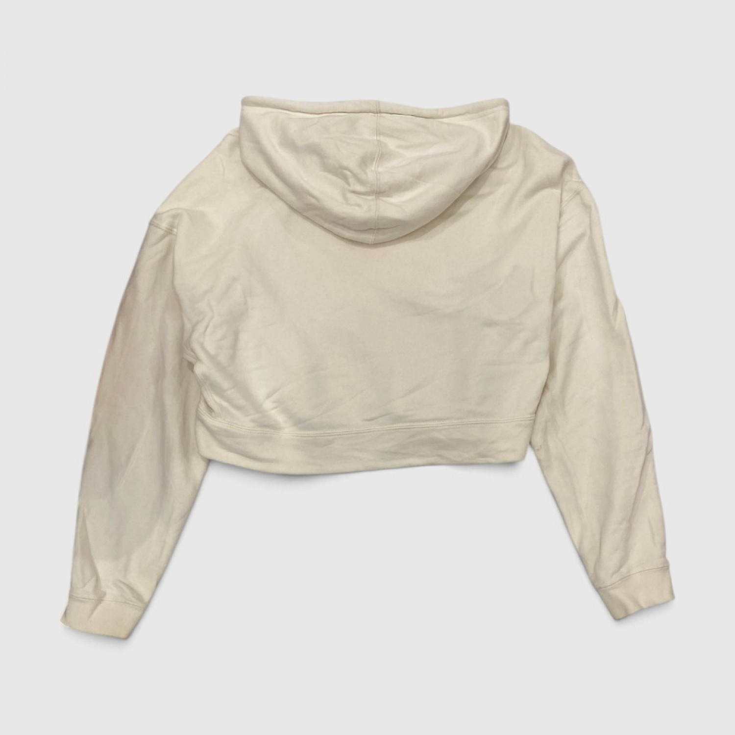 Adidas Originals Γυναικείο Cropped Φούτερ με Κουκούλα Εκρού / Pre Owned