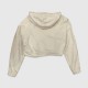 Adidas Originals Γυναικείο Cropped Φούτερ με Κουκούλα Εκρού / Pre Owned